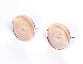Innspiro Pendiente metálico para incrustar base oval dorado 13,0x10,7mm