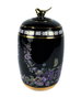 DKD Home Decor Jarrón de Porcelana Flores Negro y Multicolor
