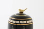 DKD Home Decor Jarrón de Porcelana Flores Negro y Multicolor
