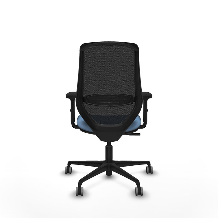 PIQUERAS Y CRESPO Silla de oficina Mardos con mecanismo Sincro, Azul cielo y Negro