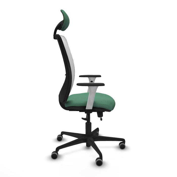 PIQUERAS Y CRESPO Silla de oficina Zulema Verde esmeralda y Blanco