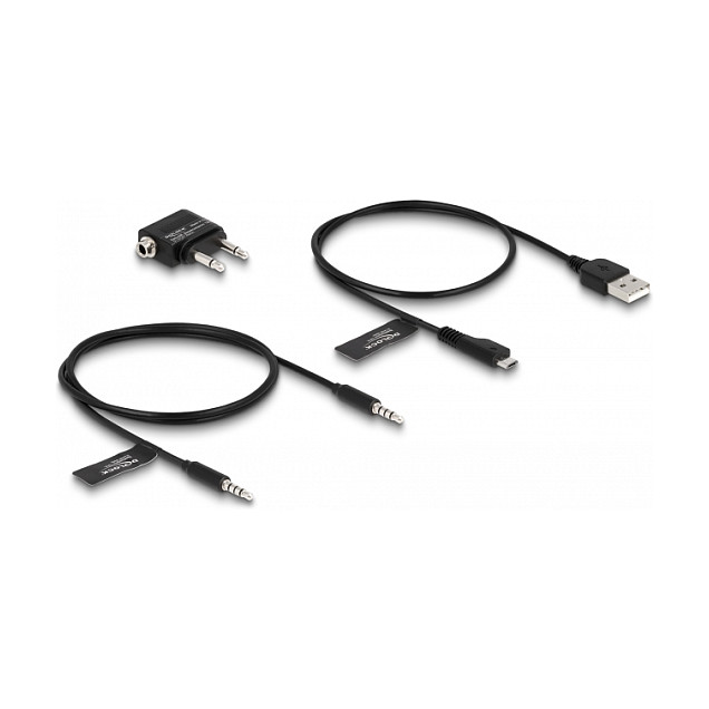 DeLOCK Auriculares Bluetooth 5.0 Plegables con Micrófono y Graves Intensos