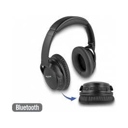 DeLOCK Auriculares Bluetooth 5.0 Plegables con Micrófono y Graves Intensos