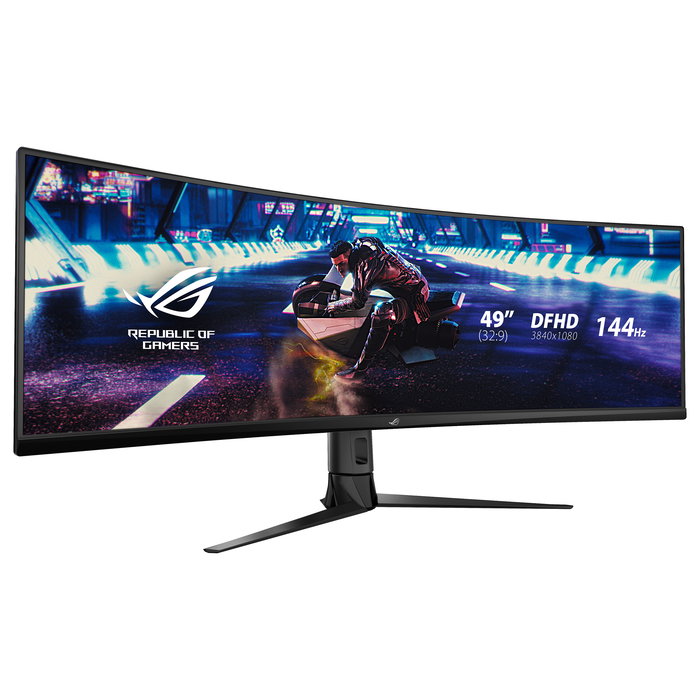 ASUS ROG Strix XG49VQ Monitor Gaming 49" (124.5 cm) UltraWide Full HD Curvo 1800R, HDR400, 144Hz, 4ms, FreeSync Premium Pro, HDMI, DisplayPort, Negro