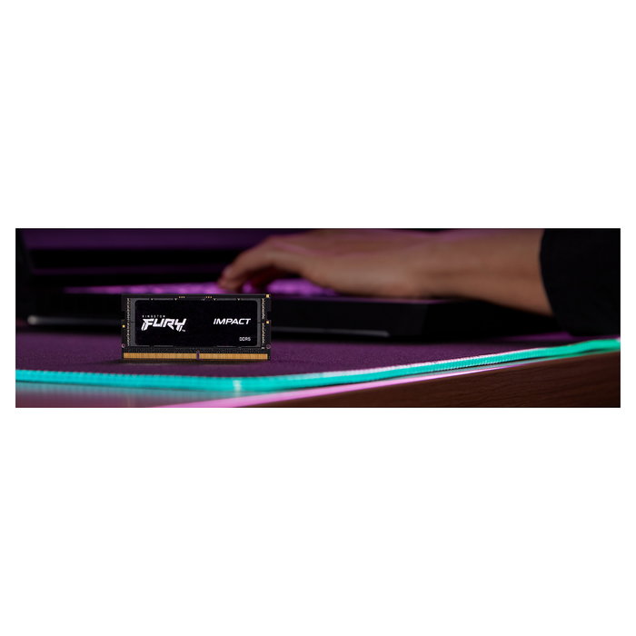 Kingston FURY Impact 32GB (2x16GB) 6400MT/s DDR5 CL38 SODIMM Kit - Tecnología XMP 3.0, Negro, On-Die ECC, para Portátil