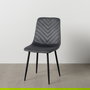Silla Gris Terciopelo Contract 45 X 51 X 88,50 cm (Set de 4)