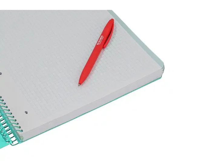 Antartik Cuaderno espiral A4 foam 120h cuadro 5mm 5 bandas 4 taladros 90gr color menta - Micro