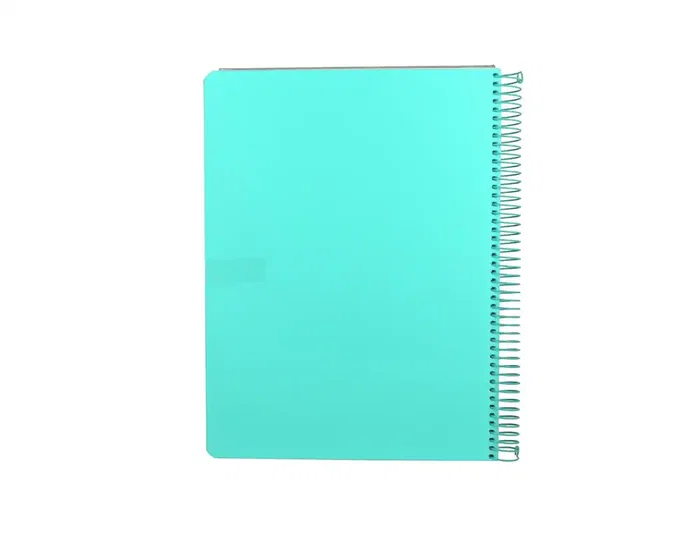 Antartik Cuaderno espiral A4 foam 120h cuadro 5mm 5 bandas 4 taladros 90gr color menta - Micro
