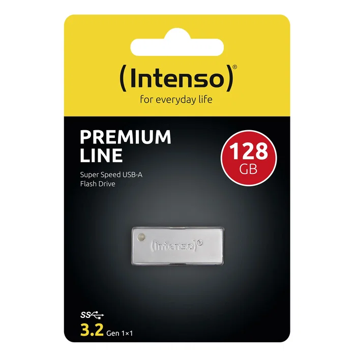 Intenso Premium Line Pendrive USB 3.2 Gen 1 Acero Inoxidable 128 GB - Lápiz USB 100 MB/s