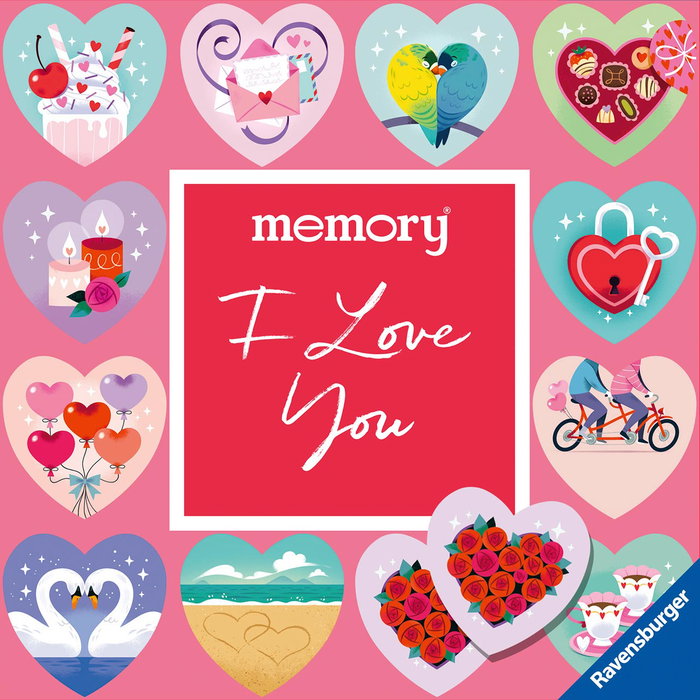 Ravensburger Memory I Love You 22398 Juego de Cartas Ilustradas para Niños +3 Años