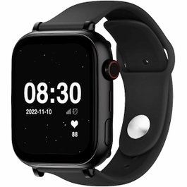 Savefamily Carcasa Negra + Correa de Silicona Negra Compatible con Smartwatch