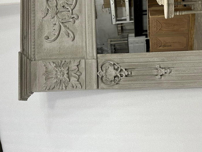 DKD Home Decor Espejo de Mango y MDF Gris 133x167 cm