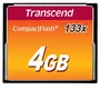 Transcend TS4GCF133 Tarjeta de memoria CompactFlash 4 GB