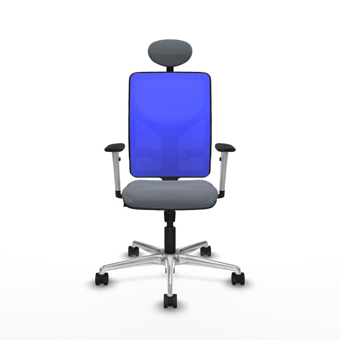PIQUERAS Y CRESPO Silla de oficina Motilla con mecanismo Sincro, Gris y Azul PIQUERAS Y CRESPO Silla de oficina Motilla con mecanismo Sincro, Gris y Azul