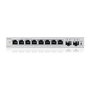 Zyxel GS1200-10V3 - Switch de Escritorio 8 Puertos Gigabit + 2 SFP, Gestionado L2 Web/Smart, Capacidad 20 Gbit/s, Sin Ventilador, Gris