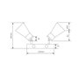 GSC Evolution Aplique de pared doble lineal con interruptor Serie Selna GU10 Blanco