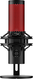 HyperX QuadCast 2 Micrófono USB RGB para Gaming y Streaming, Modelo 872V1AA, Color Rojo/Negro