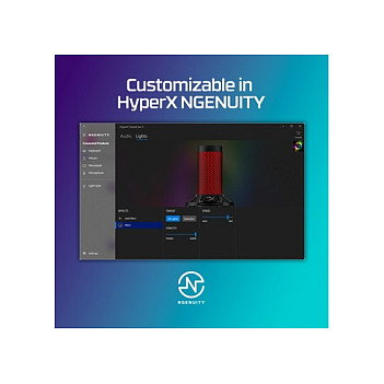 HyperX QuadCast 2 Micrófono USB para Streaming, Podcast y Gaming, Negro, Cardioide/Bidireccional/Omnidireccional, 24-bit, con filtro antipop