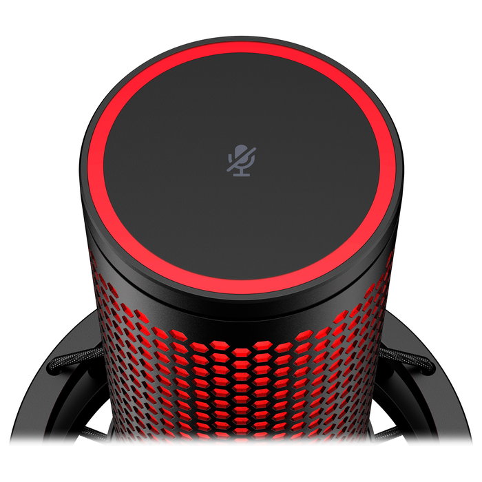 HyperX QuadCast 2 Micrófono USB para Streaming, Podcast y Gaming, Negro, Cardioide/Bidireccional/Omnidireccional, 24-bit, con filtro antipop