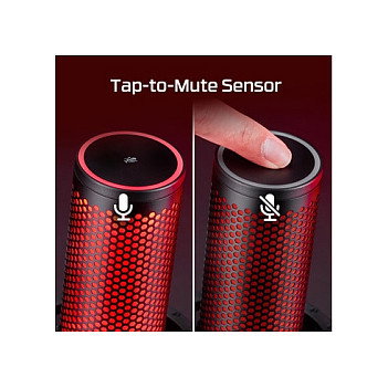 HyperX QuadCast 2 Micrófono USB para Streaming, Podcast y Gaming, Negro, Cardioide/Bidireccional/Omnidireccional, 24-bit, con filtro antipop