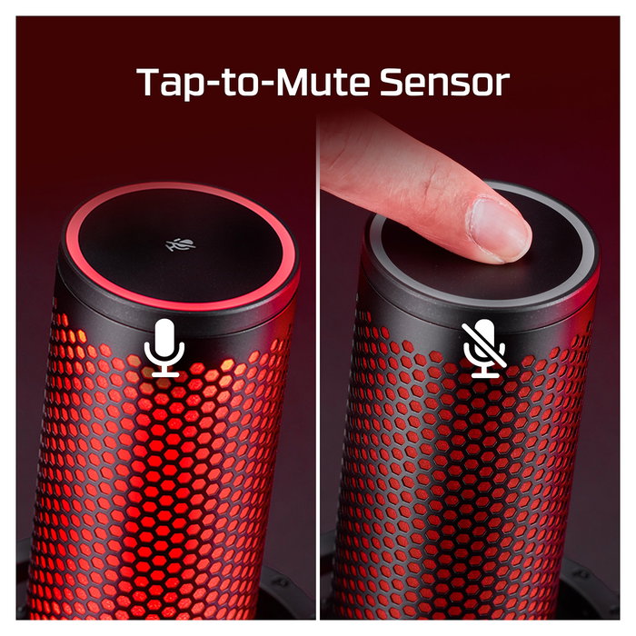 HyperX QuadCast 2 Micrófono USB para Streaming, Podcast y Gaming, Negro, Cardioide/Bidireccional/Omnidireccional, 24-bit, con filtro antipop