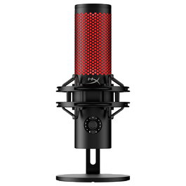 HyperX QuadCast 2 Micrófono USB para Streaming, Podcast y Gaming, Negro, Cardioide/Bidireccional/Omnidireccional, 24-bit, con filtro antipop