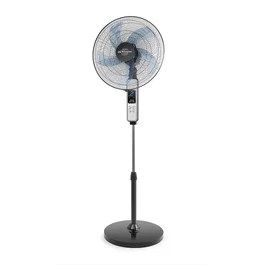 Orbegozo SF 0346 Ventilador de Pie 45 cm Negro/Plata, 5 Aspas, 3 Velocidades y Modos, Oscilante, Mando a Distancia, Temporizador 7.5h, Altura Ajustable 150 cm