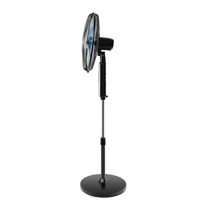 Orbegozo SF 0346 Ventilador de Pie 45 cm Negro/Plata, 5 Aspas, 3 Velocidades y Modos, Oscilante, Mando a Distancia, Temporizador 7.5h, Altura Ajustable 150 cm