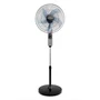 Orbegozo SF 0346 Ventilador de Pie 45 cm Negro/Plata, 5 Aspas, 3 Velocidades y Modos, Oscilante, Mando a Distancia, Temporizador 7.5h, Altura Ajustable 150 cm
