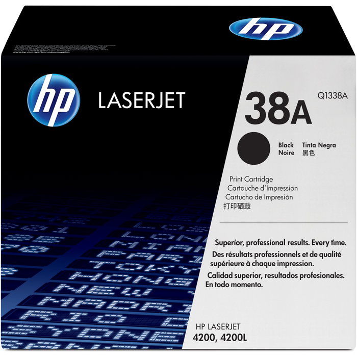 HP 38A Negro Original LaserJet Toner Cartridge (Q1338A)