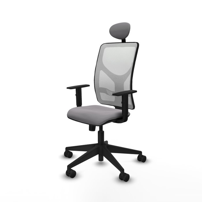PIQUERAS Y CRESPO Silla de oficina Motilla con mecanismo Sincro, Gris y Blanco PIQUERAS Y CRESPO Silla de oficina Motilla con mecanismo Sincro, Gris y Blanco