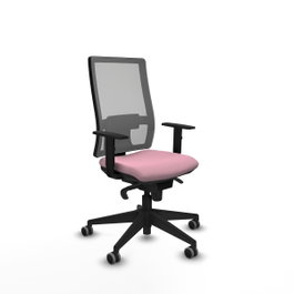 PIQUERAS Y CRESPO Silla de oficina Horna con mecanismo Sincro, Rosa y Gris