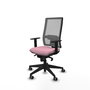 PIQUERAS Y CRESPO Silla de oficina Horna con mecanismo Sincro, Rosa y Gris