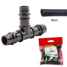 Riegolux RGX Conector de Goteo Conexión en T 16mm (5 Unidades)