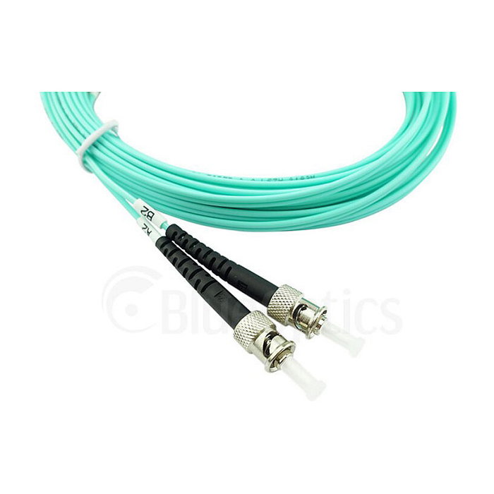 BlueOptics Cable de parcheo de fibra óptica LC/ST MM OM3 aqua 0,5m BlueOptics Cable de parcheo de fibra óptica LC/ST MM OM3 aqua 0,5m