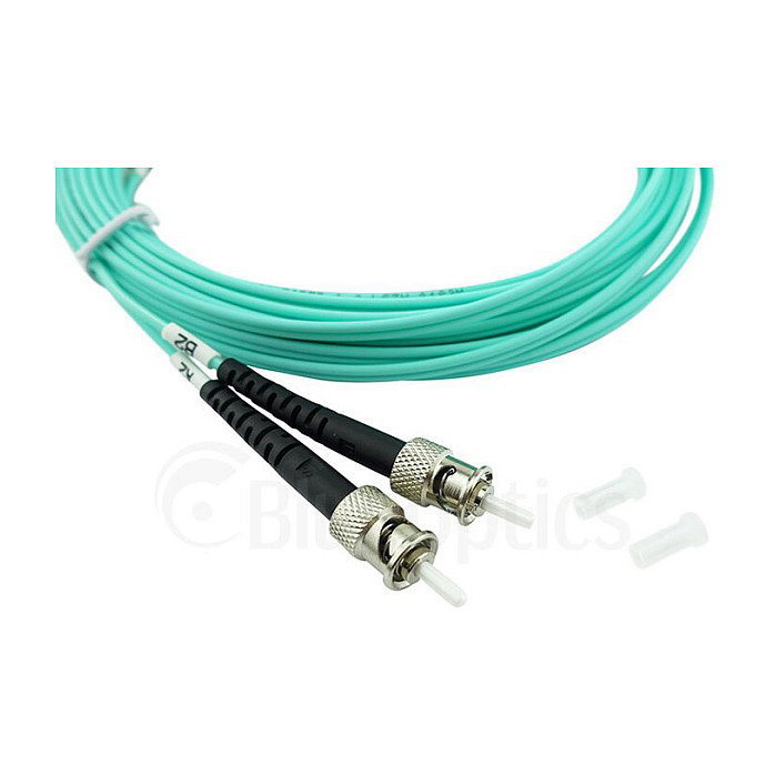 BlueOptics Cable de parcheo de fibra óptica LC/ST MM OM3 aqua 0,5m BlueOptics Cable de parcheo de fibra óptica LC/ST MM OM3 aqua 0,5m