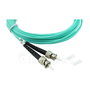 BlueOptics Cable de parcheo de fibra óptica LC/ST MM OM3 aqua 0,5m