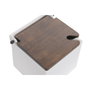 DKD Home Decor Salero de Porcelana y Bambú Blanco PENGJIA 25