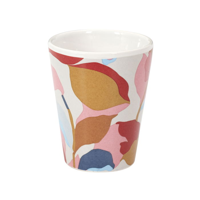 Home Deco Factory Vaso Espresso 70 Ml Flores Azul Marrón Rosa Home Deco