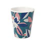 Home Deco Factory Vaso Espresso 70 Ml Flores Azul Marrón Rosa Home Deco