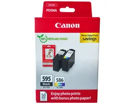 Canon PG-595/CL-586 Photo Value Pack con Papel Fotográfico 10x15 cm
