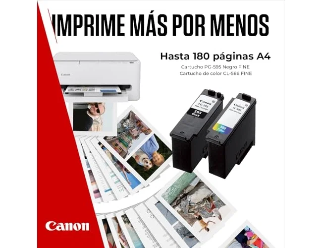 Canon PG-595 + CL-586 Photo Value Pack con 50 hojas de papel fotográfico 10x15 cm Canon PG-595 + CL-586 Photo Value Pack con 50 hojas de papel fotográfico 10x15 cm