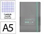 Antartik Cuaderno A5 Tapa Blanda Hojas Cuadriculadas 80 Hojas 80gr FSC Gris y Turquesa