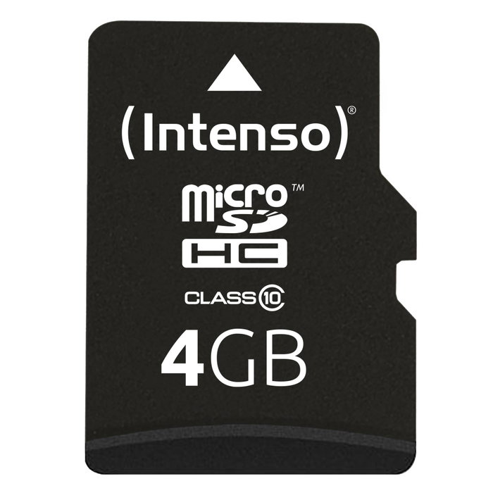Intenso MicroSDHC 4 GB Clase 10 con Adaptador