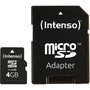 Intenso MicroSDHC 4 GB Clase 10 con Adaptador