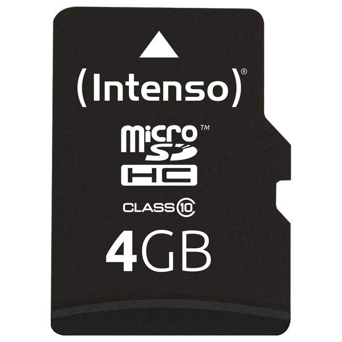 Intenso Tarjeta MicroSDHC de 4 GB Clase 10 con adaptador Intenso Tarjeta MicroSDHC de 4 GB Clase 10 con adaptador