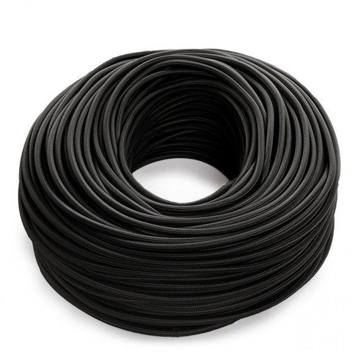 Cable Redondo Textil Gris 1000 mm Cable Redondo Textil Gris 1000 mm