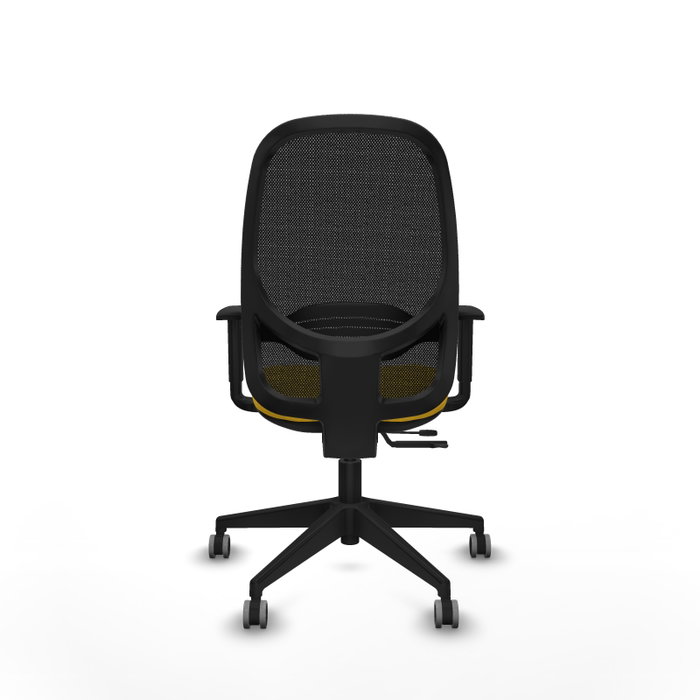 PIQUERAS Y CRESPO Silla de oficina Cilanco con mecanismo Sincro/Traslack Amarillo y Negro