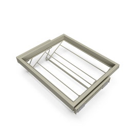 Emuca Kit de zapatero metálico y bastidor de guías con cierre suave para armario, regulable, módulo 600mm, Gris piedra