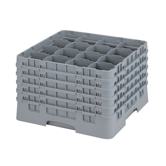 CAMBRO - 16S1058-151 - Cesta de lavado 16 comp. 5 alturas - 10,9 cm Ø máx. - alt. máx. 28,2 cm - 50 x 50 x 30,8 cm - Gris claro CAMBRO - 16S1058-151 - Cesta de lavado 16 comp. 5 alturas - 10,9 cm Ø máx. - alt. máx. 28,2 cm - 50 x 50 x 30,8 cm - Gris claro